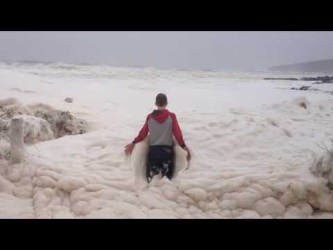 Pambula Beach foam storm