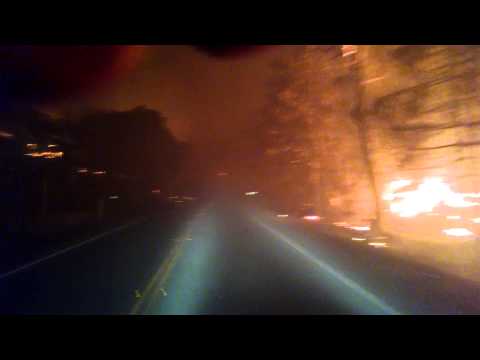 Escaping Anderson Springs during Valley Fire