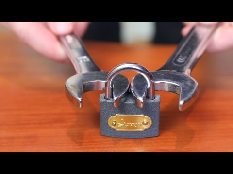 How to open a lock with a nut wrench