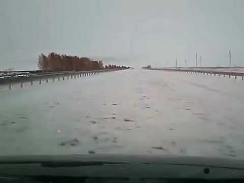 How to clean the snow on the road in Kazakhstan