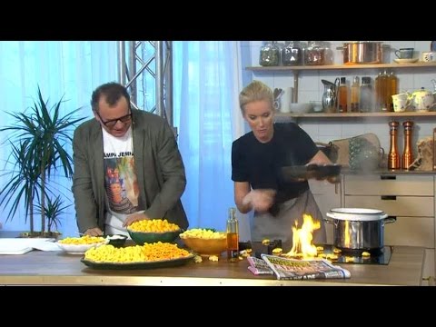 Television host celebrates &quot;Cheese Doodle Day&quot; and everything catches fire!
