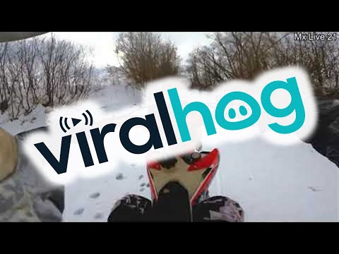 Bikes Break Through The Ice || ViralHog