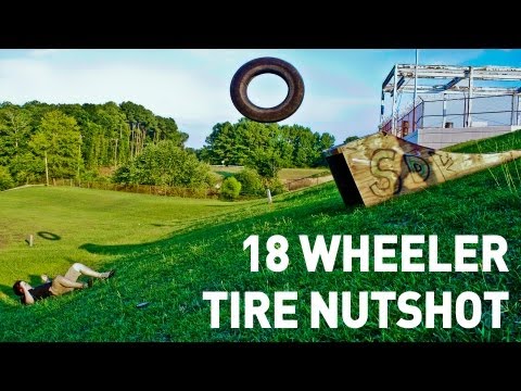 18-Wheeler Tractor Trailer Tire Nutshot!