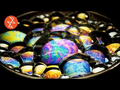 ASMR Triggers Visual 🌈 Macro Photography of Soap Bubbles look like Distant Galaxies