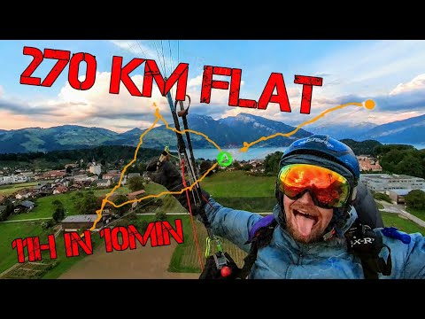 270 km on a Paraglider | Stunning Hyperlapse | Swiss Alps