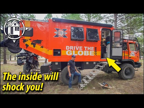 Army truck to tiny home overlander (the inside is gorgeous)!