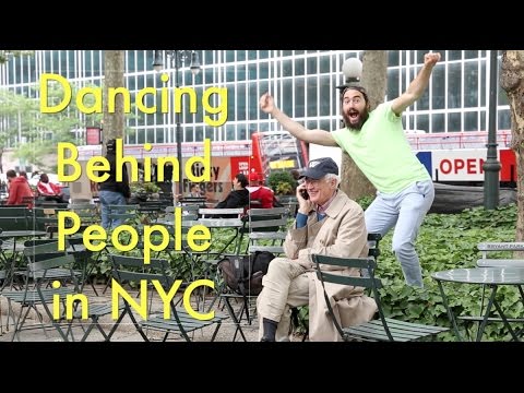 Dancing Behind People in New York City