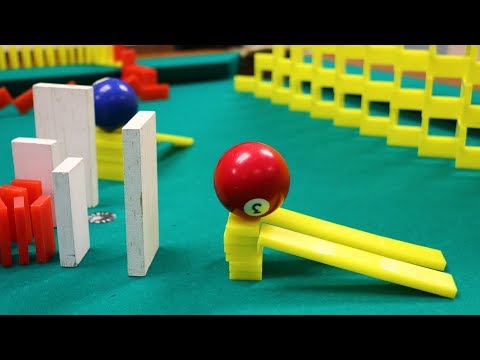 Amazing Domino Pool Trick Shots 1!