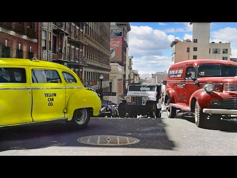 Rare unseen California 1940s in color [60fps, Remastered] w/sound design added
