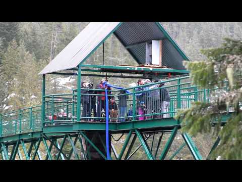 Blonde Paraplegic Girl goes Bungee Jumping - Whistler, BC