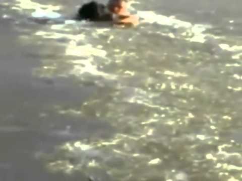 Guy Break Through A Frozen River To Save His Dog