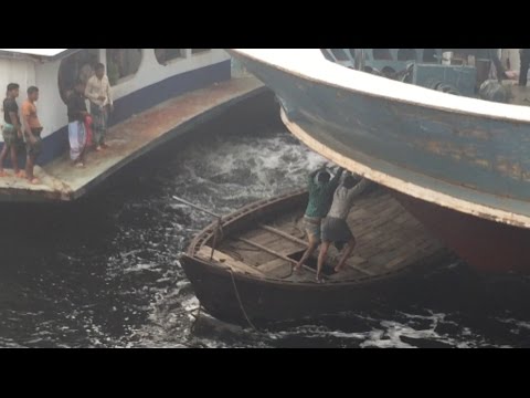 Crazy boat terminal in Bangladesh