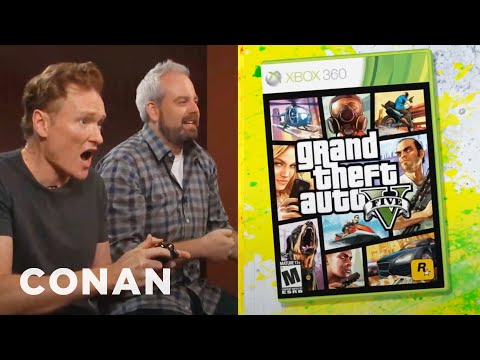Conan O&#039;Brien Reviews &quot;Grand Theft Auto V&quot; | Clueless Gamer | CONAN on TBS