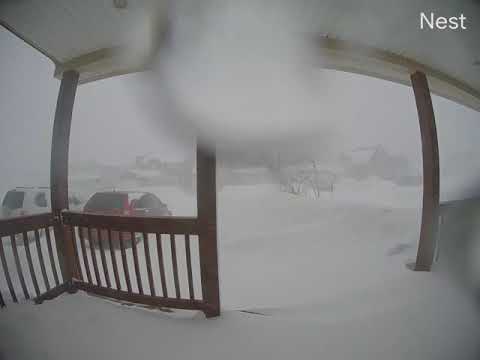 Time lapse, 24 hrs, Snow. Blizzard St. John’s, Nest Camera, Newfoundland. January 18, 2020