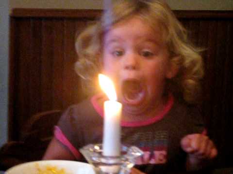 Kaylee Blowing out the Candle.