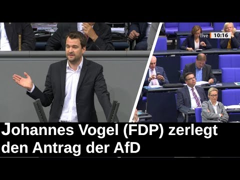 Johannes Vogel (FDP) zerlegt den Antrag der AfD | 116. Sitzung des Deutschen Bundestages 27.09.19