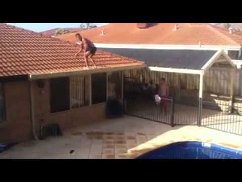 Crazy Backflip Pool Jump