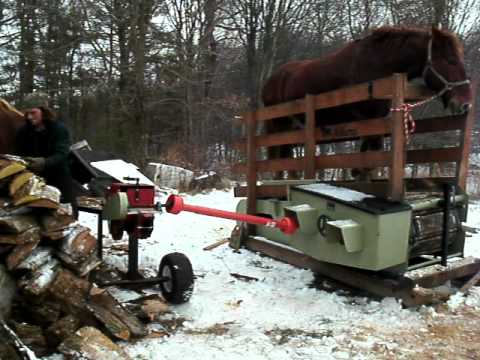 Horse powered Treadmill, Woodsplitter