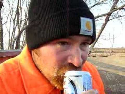 Worlds fastest human can opening beer chugging deer hunter!