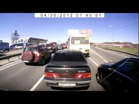 Russian Driving Lesson: Merging