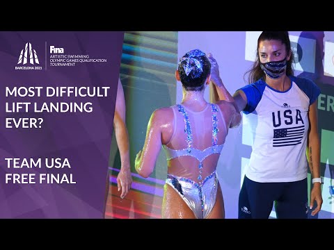 Artistic Swimming Olympic Qualifier - USA&#039;s most complex lift landing ever?