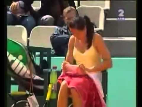 Tennis Player Changes Her Underwear Mid Match