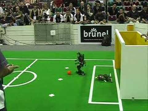 Humanoid robot &#039;Bruno&#039; demonstrates heel kick
