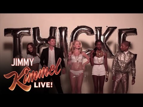 Jimmy Kimmel and Guillermo in &quot;Blurred Lines&quot; (feat. Robin Thicke and Pharrell)