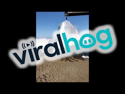 Ice Tsunami Comes Crashing In || ViralHog