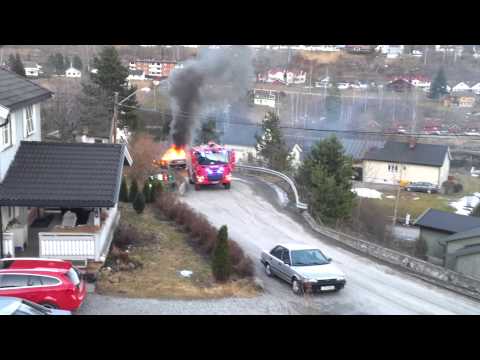 Firefighters extinguishing a car fire goes wrong