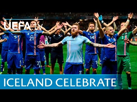 Iceland celebrations vs England in full: Slow hand clap