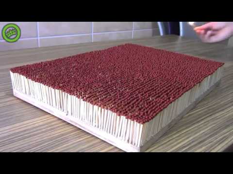 FIRE DOMINO OF 6000 MATCHES |CHAIN REACTION|
