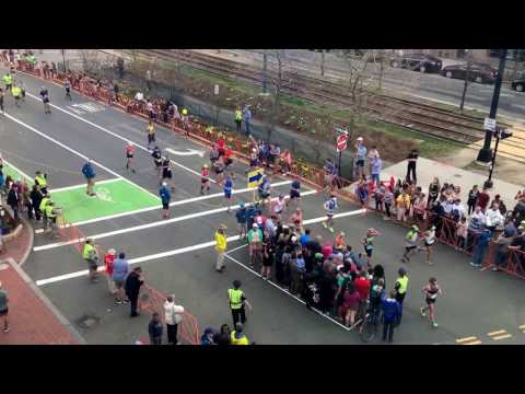 Street Crossing at the Boston Marathon
