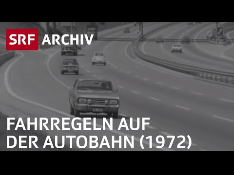 Fahrregeln auf der Autobahn (1972) | Autofahren in den 70er Jahren | SRF Archiv