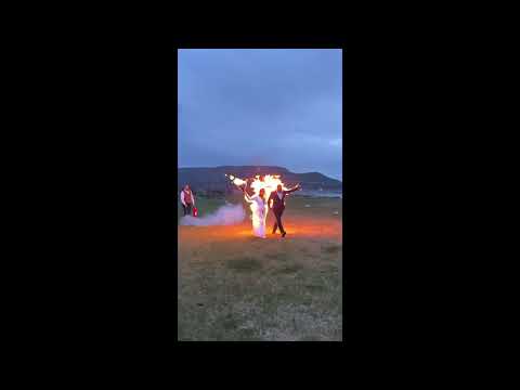 Newlyweds Celebrate by Setting Themselves on Fire
