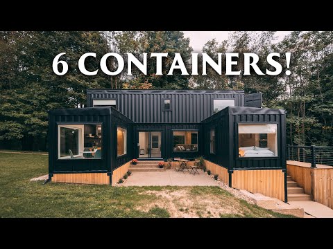 Massive 6 unit Shipping Container Home Airbnb // Woodside Container Full Tour!