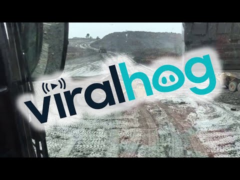 Dump Truck Drifting in to Be Loaded || ViralHog