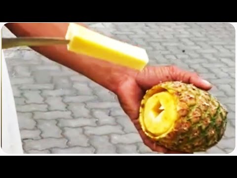 How to Cut a Pineapple | Insane Skill
