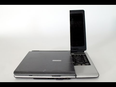cut in half - laptop