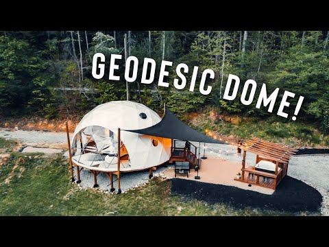 LUXURY GLAMPING DOME! | Full Airbnb Geodesic Dome Tour!