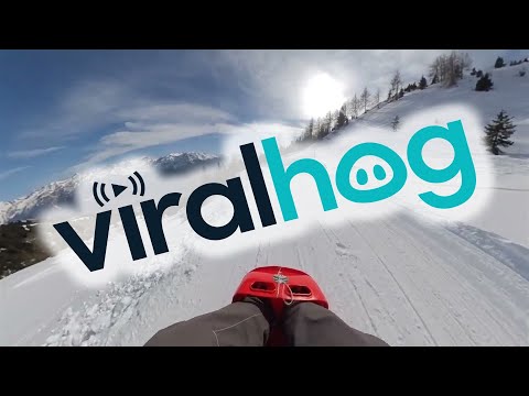 Breathtaking Descent in a Snow Toboggan || ViralHog