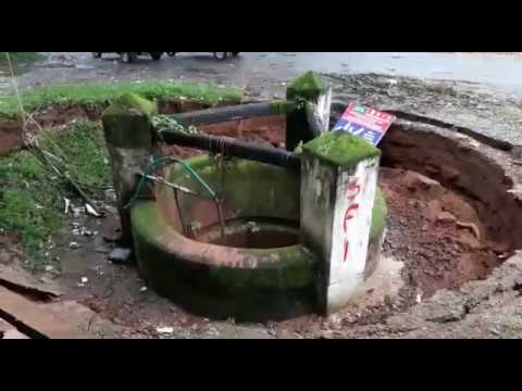 Well disappears into sinkhole