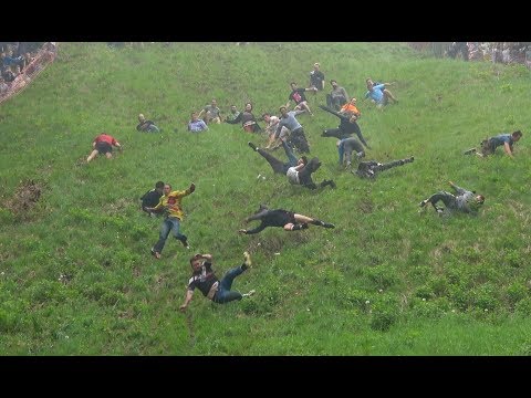 Injuries at annual cheese rolling contest 2018 in UK