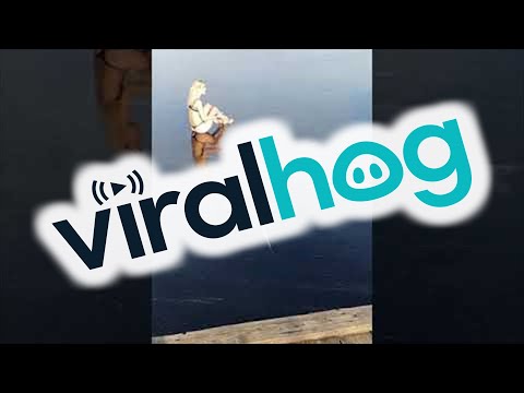 Icy Lake Jump Fail || ViralHog