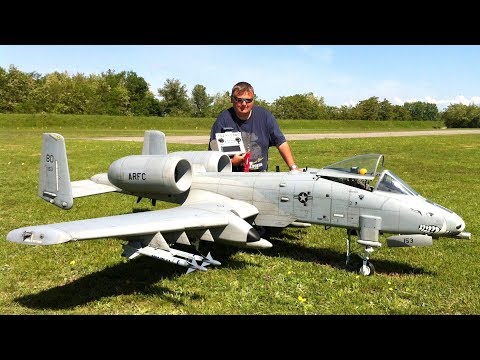 GIANT RC A-10 WARTHOG WITH BRRRRT &amp; FLARE