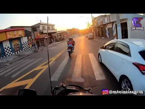 Dangerous Motorcycle Chase Police vs Rider with Pillion | Brazil