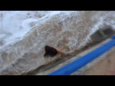 Accidente playa del Sardinero (durante el temporal) [HD] - 06/01/2014