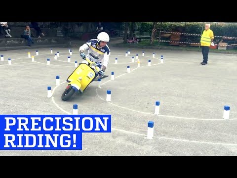 Precision Scooter Riding on Vespa Agility Course!