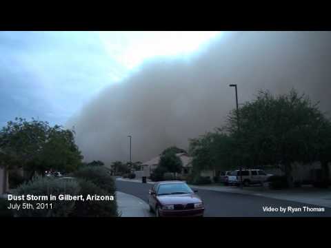 Phoenix Dust Storm 2011 - Arizona Dust Storm Monsoon July 2011 in Gilbert, Arizona | Haboob Cloud