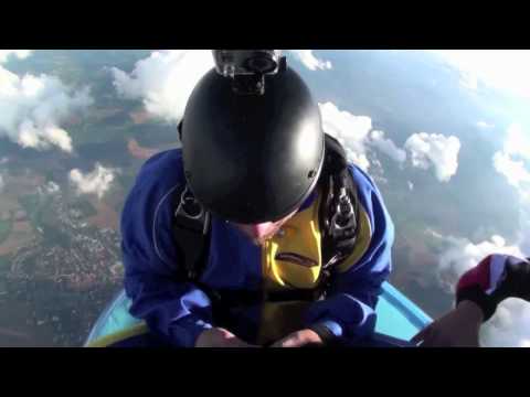 Solving the Rubik&#039;s Cube while skydiving (boat jump)